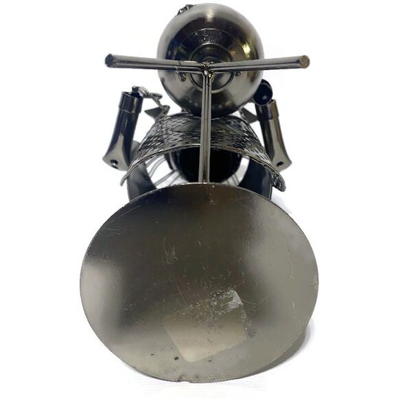 The Tinman Metal Wine Bottle Holder BBQ Chef Hat and Grill 12.5" Tall - Picture 7 of 9